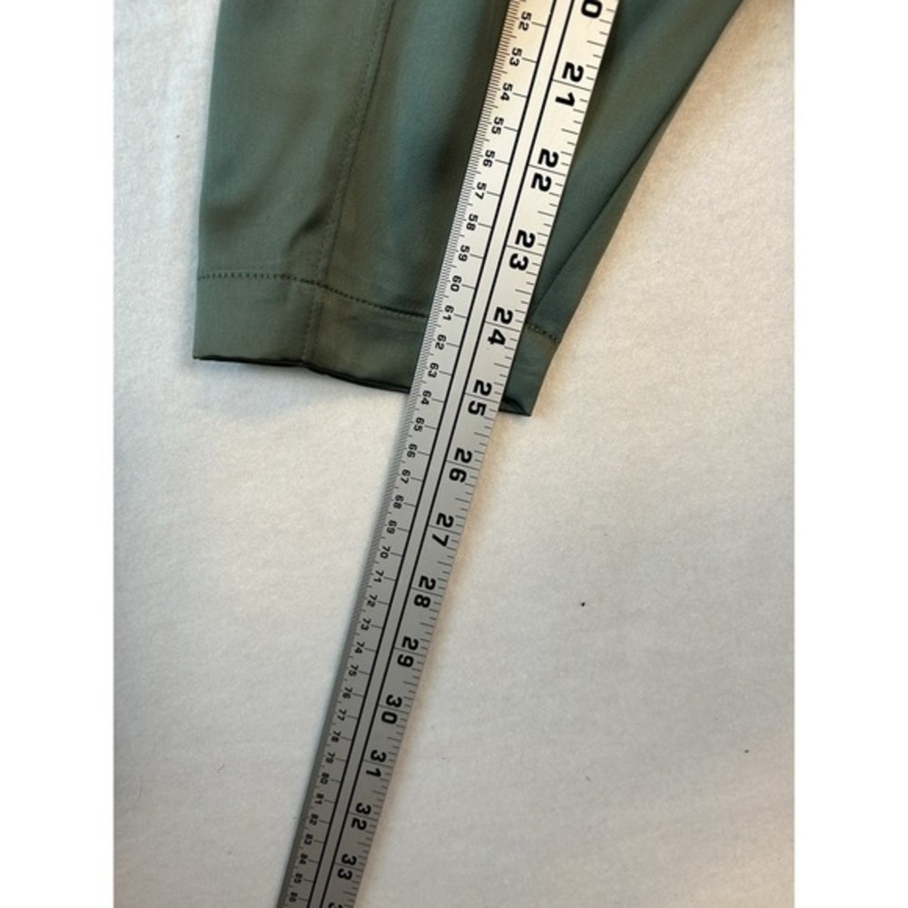 White House Black Market Woman's Green Dress Pants w Belt Size 12R #1434 - Picture 13 of 16